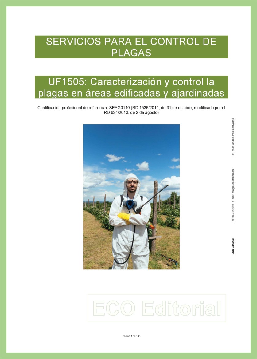 UF1505: Caracterización y control la plagas en áreas edificadas y ajardinadas